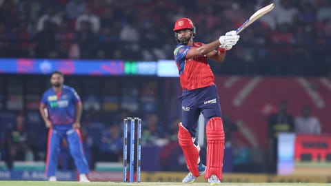 Captain Shreyas Iyer scored an unbeaten fifty against DC in Dharamsala