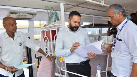 Nagapattinam district collector P Akash inspected the fitness