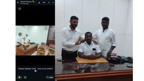Friends take turns to sit on Deputy Speaker's chair, row erupts over office's sanctity