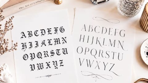 Gothic scripts and calligraphy