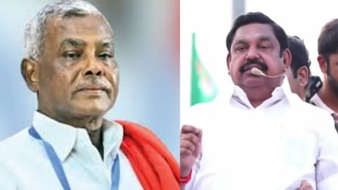 CV Shanmugam and Edappadi K Palaniswami