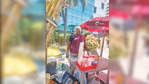 Sugarcane juice stall runs by an elderly couple - Jacklin and Devdas