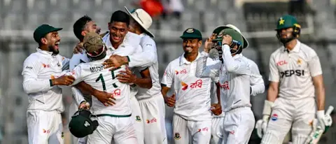 Bangladesh team celebrates