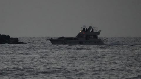Israeli naval forces sail a confiscated Gaza-bound flotilla boat into Israel's Ashdod port after intercepting the vessel on the Mediterranean Sea