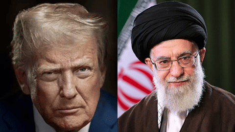 Trump(L), Ali Khamenei(R)