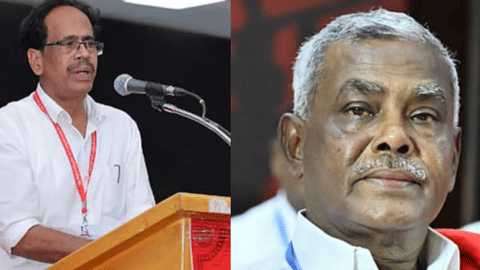 CPM P Shanmugam(L) and CPI M Veerapandian (R)
