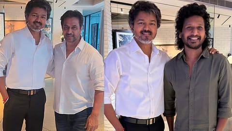 CM Vijay with Actor Arjun and director Lokesh Kangarj