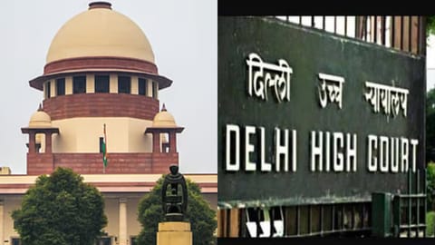 (L) Supreme Court, (R) Delhi High Court