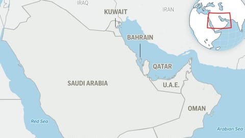 This is a locator map for the Gulf Cooperation Council member states: Saudi Arabia, Bahrain, Qatar, Oman, Kuwait and United Arab Emirates