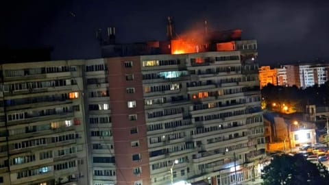 Russian drone crashed into an apartment building in Romania
