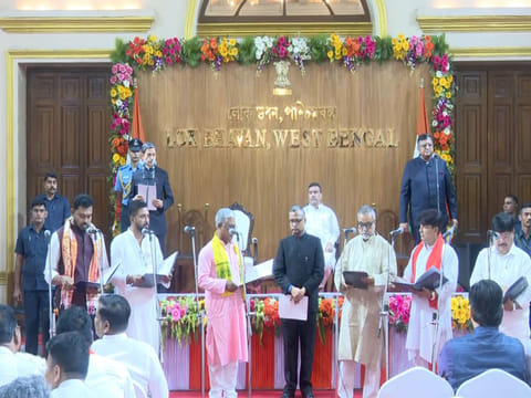 13 BJP MLAs were sworn in as cabinet ministers, three were administered oath as ministers of state (Independent Charge) and 19 others were inducted in the council as ministers of state.