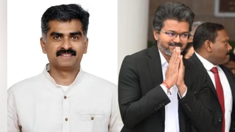 (L) Durai Vaiko, (R) Vijay
