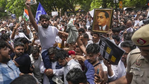CJP founder Abhijeet Dipke stage protests