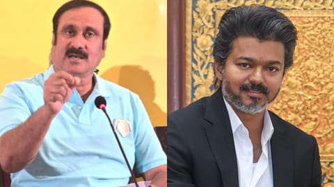 (L) Anbumani Ramadoss, (R) C Joseph Vijay