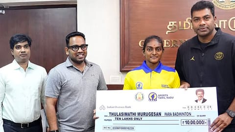 TN Govt grants Rs 10 lakh to para badminton star Thulasimathi Murugesan