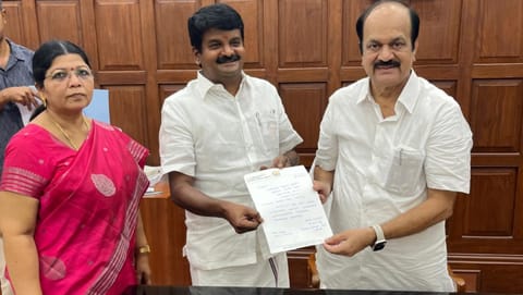 C Vijayabaskar resigned from his MLA post and submitted his resignation letter to Speaker JCD Prabhakar