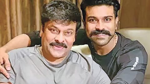 Chiranjeevi and Ram Charan