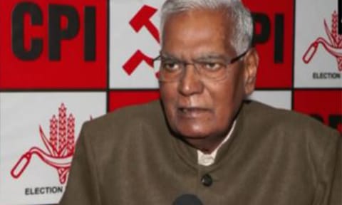 Communist Party of India (CPI) general secretary D Raja on Friday condemned BJP MP Ramesh Jigajinagi