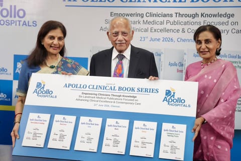Apollo Hospitals on Tuesday launched the first set of 6 titles under its new Apollo Clinical Book Series