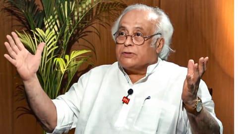 Congress MP Jairam Ramesh speaks during an interview with PTI