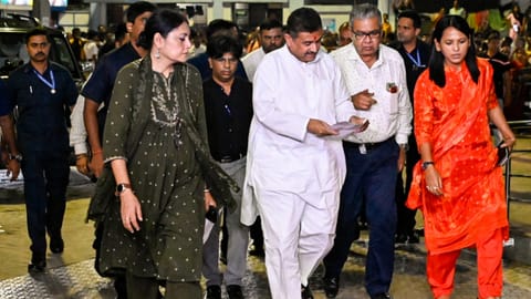 West Bengal Chief Minister Suvendu Adhikari meets an injured person getting treatment at SSKM Hospital, in Kolkata