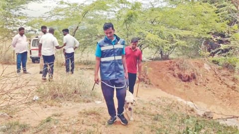 Police investigate scene of the crime in Coimbatore