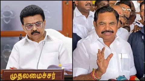 Tamil Nadu CM MK Stalin and Leader of Opposition Edappadi K Palaniswami