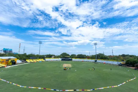 The ICL Sankar Nagar Ground in Tirunelveli in readiness