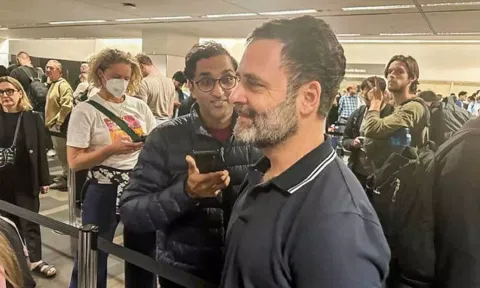 Congress leader Rahul Gandhi arrived in San Francisco (ANI)