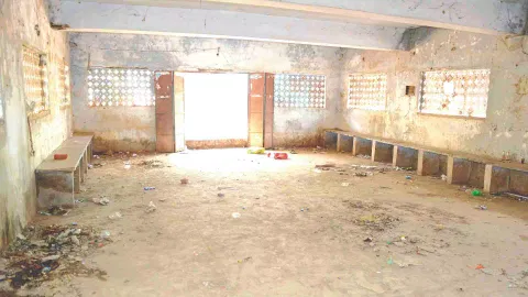 The abandoned community hall is becoming a public nuisance