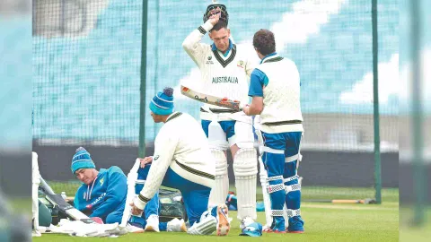 Australia team in training