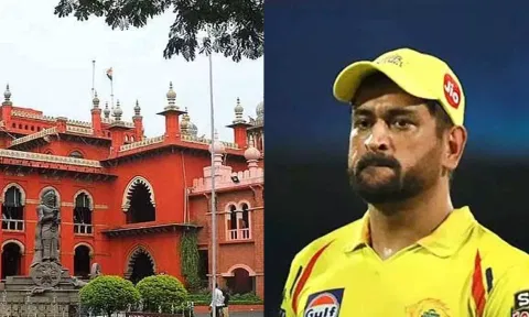 (L) Madras High Court; MS Dhoni (R)