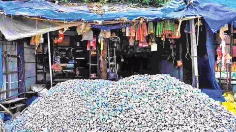 The shop in Padavedu which was ransacked