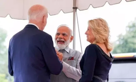 US President Joe Biden, First Lady Jill Biden, Prime Minister Narendra Modi (AP) 