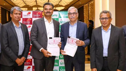 Kauvery Hospitals signed definitive agreements with Fortis Healthcare Limited at Vadapalani, Chennai.
