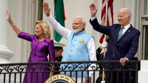  Prime Minister Narendra Modi held talks with President Joe Biden at the White House on Thursday (PTI)