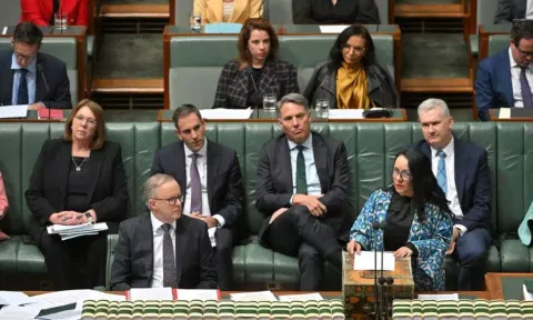 Australian Prime Minister Anthony Albanese and Minister for Indigenous Australians Linda Burney during Question Time in the House of Representatives at Parliament House ( Photo: REUTERS)