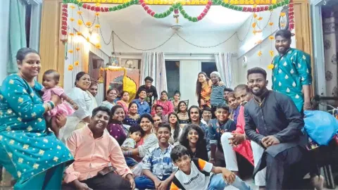 The Pali family came together to celebrate Diwali last year