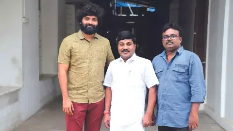 Actors Vetri, GP Muthu and filmmaker M Selvakumar