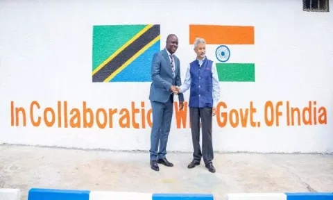 External Affairs Minister S Jaishankar visits water project in the Kibamba on Friday