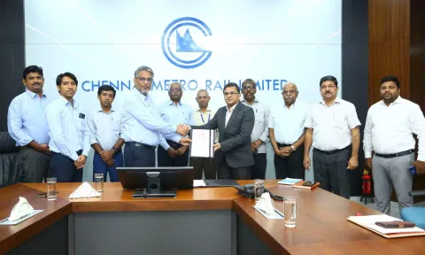 TCMRL signs a contract for corridor 4 of the Phase 2 project with M/s. Larsen and Toubro (L&T) Limited for Rs 99 cr (Twitter/@cmrlofficial)