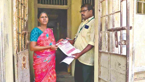 Officials commence distribution of enrolment forms for Rs 1,000 aid in Chennai on Thursday