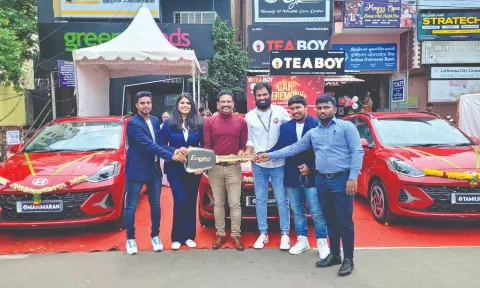 Suresh Sambandam with the ‘gifted’ employees