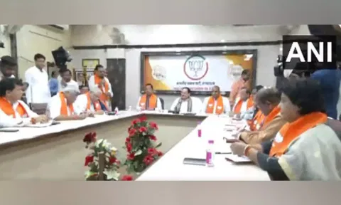 JP Nadda chairs core committee meeting (ANI) 