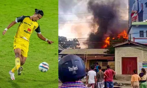 Chinglensana Singh; A visual from Manipur (PTI)