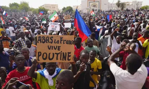 Protests in Niger. AP
