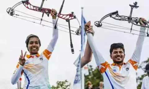 Aditi Swami and Ojas Deotale (PTI)