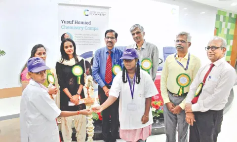 The Camp was inaugurated by Dr V Subbiah Bharathi, Director-SRM Group of Institutions Ramapuram along with Ms Melissa Mendonza, Programme Executive, Royal Society of Chemistry.
