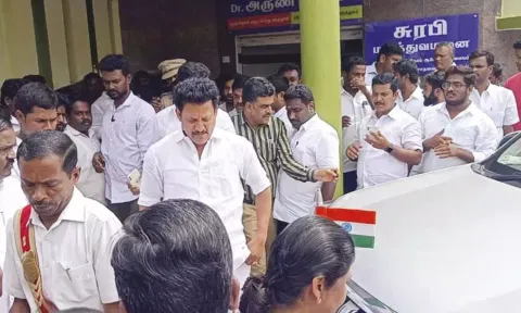 Anbil Mahesh Poyyamozhi. Daily Thanthi