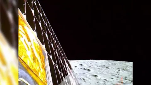 Image of moon as captured by Vikram lander (Image: ISRO)
